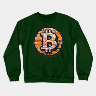 Bitcoin Graffiti  Design Crewneck Sweatshirt